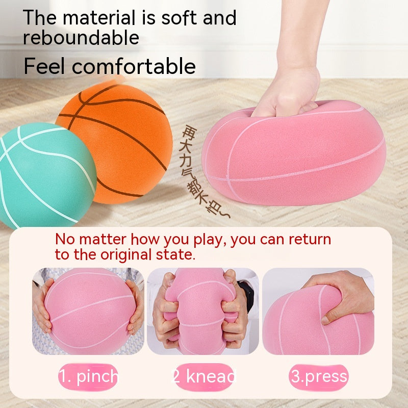 Home Indoor Toddler Children's Ball Elastic Ball Toy Silent Racket Basketball