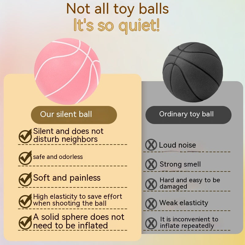 Home Indoor Toddler Children's Ball Elastic Ball Toy Silent Racket Basketball